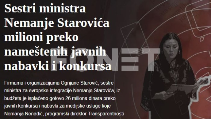 Ministrovoj sestri milioni